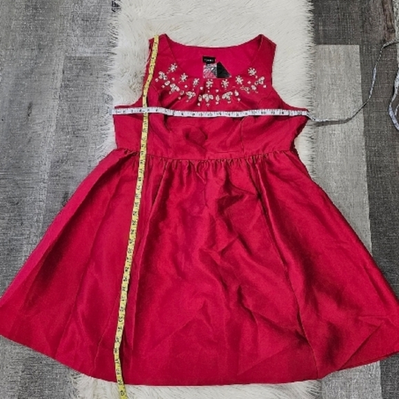 Torrid Pink Ruffled Knee-Length cocktail evening dress - Picture 2 of 10